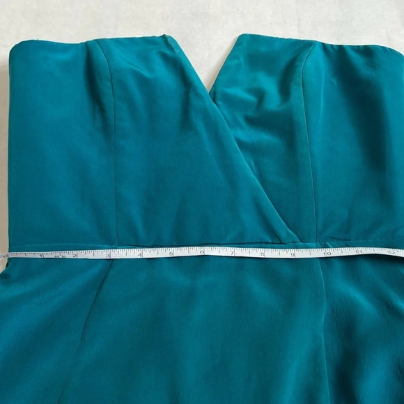 Naven Womens 100% Silk Strapless Sweetheart Mini Sheath Dress Green Size S - Picture 7 of 8